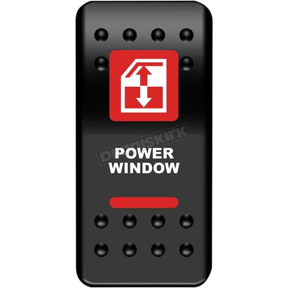 Moose Red Power Window Rocker Switch - WIN-PWR-R
