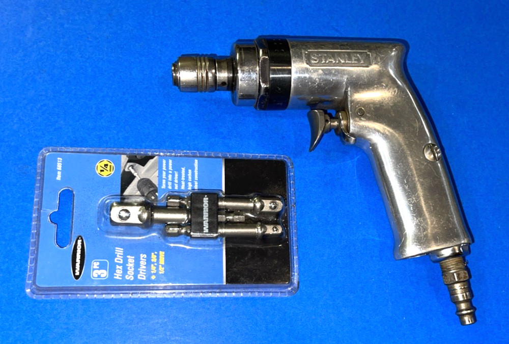 STANLEY TOOLS AIR TOOL 1/4 SHANK HEX BIT DRIVER AND MULTI DRIVE SOCKET BITS