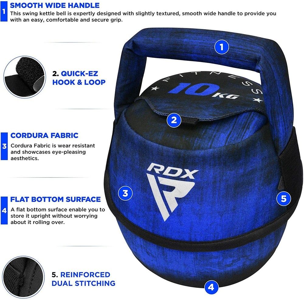 Kettlebell Weights by RDX, Strength Training Workout, Kettlebell Handle