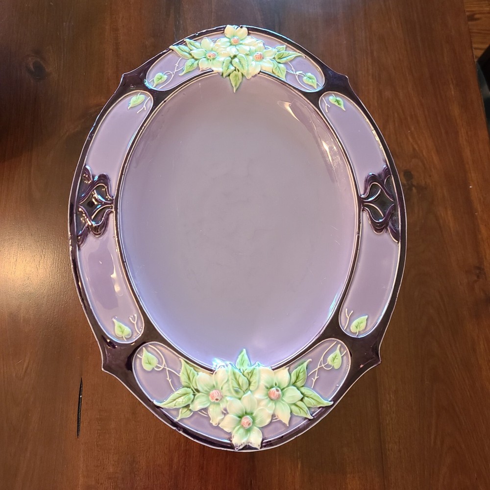 1880's Majolica Fruit/ Cake Stand