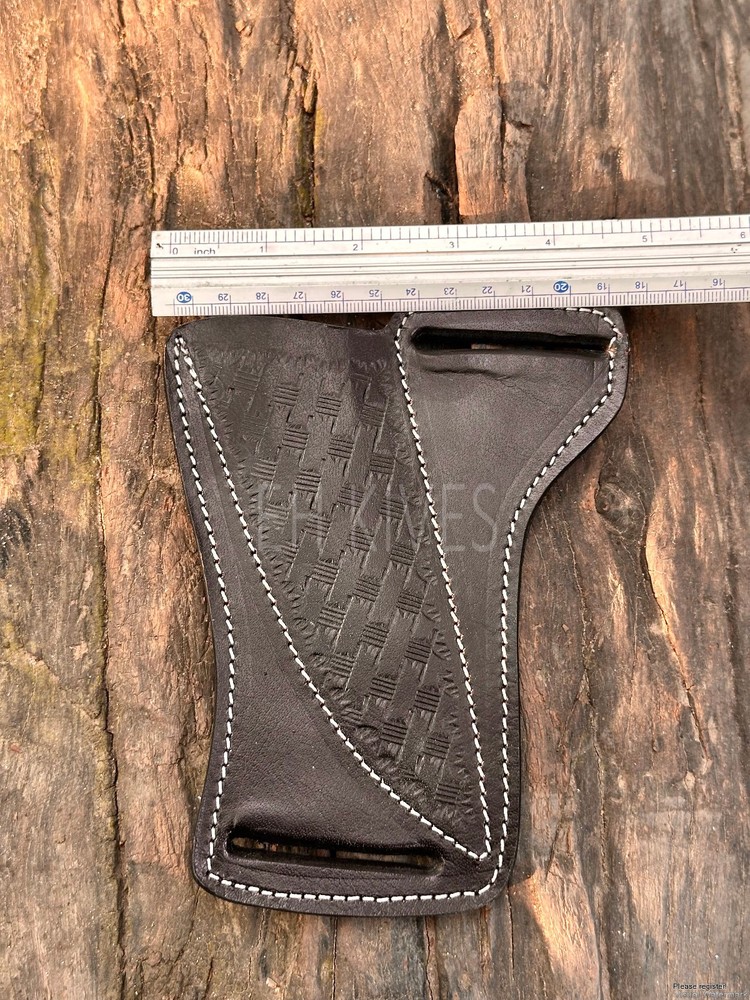 Custom Engraved Pure Leather Belt Loop Sheath for Fixed Blade & Skinner