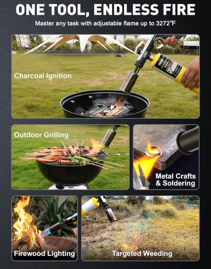 Propane Torch for Cooking, Grilling, Camping