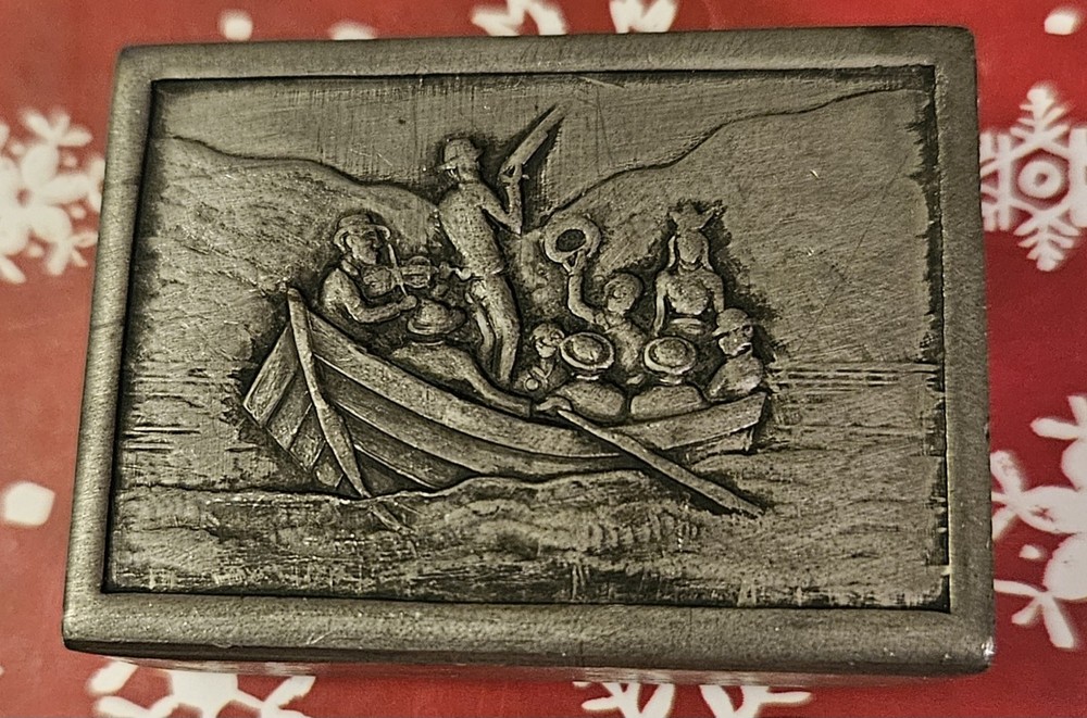 Antique Silver Plated Matchbook Holder