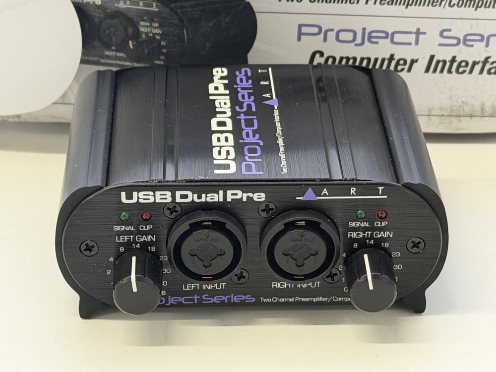 ART USB Dual Pre Project Series 2-Channel Preamp w/ Software & USB Cable
