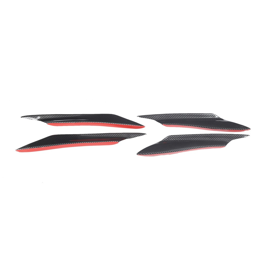4Pcs Universal Bumper Spoiler Protective Carbon Fiber Style Front Lip Split QTYC