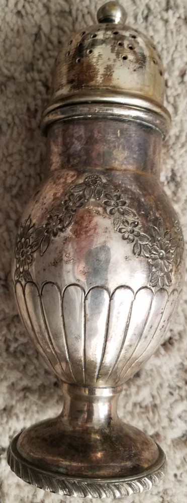 Antique Castor Caster Muffineer Silver Sugar Shaker
