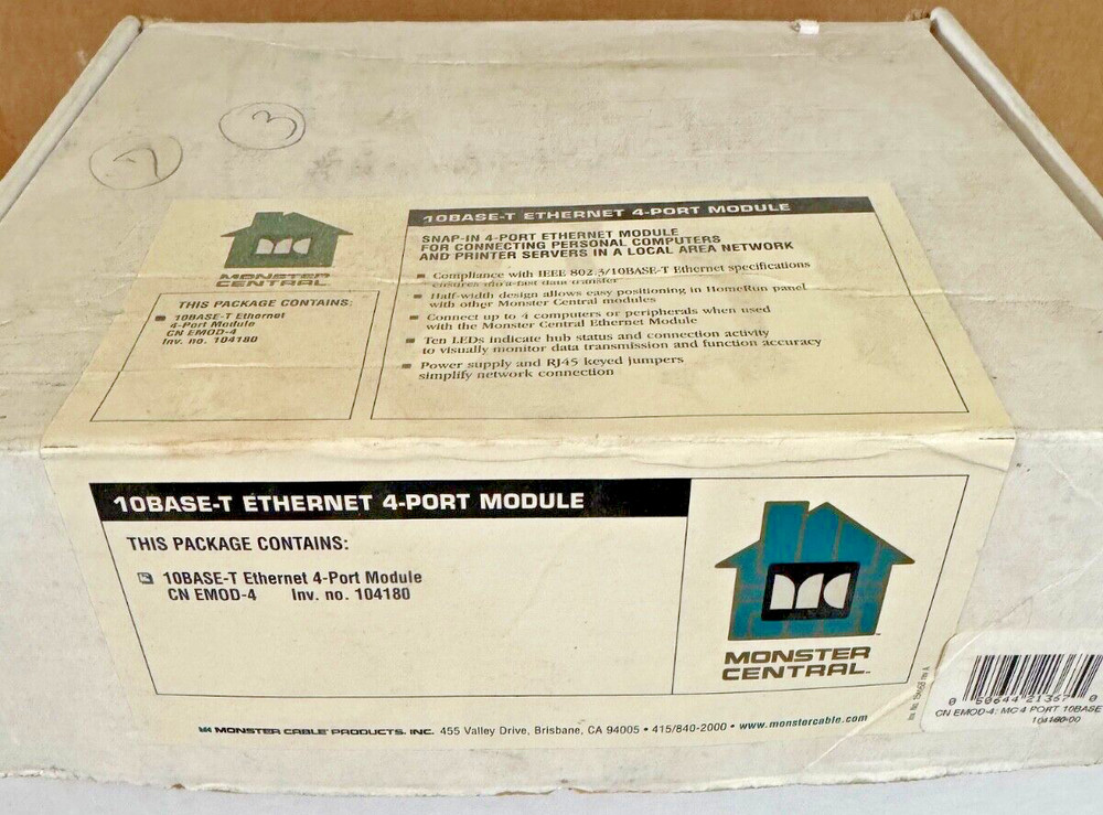 Monster Central CMN EMOD-4 10Base-T Ethernet Module
