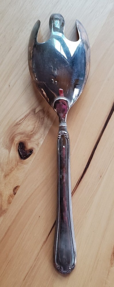 Vintage Pranges Silver Plate Serving Spoon Set 10 3/4" Salad Fork