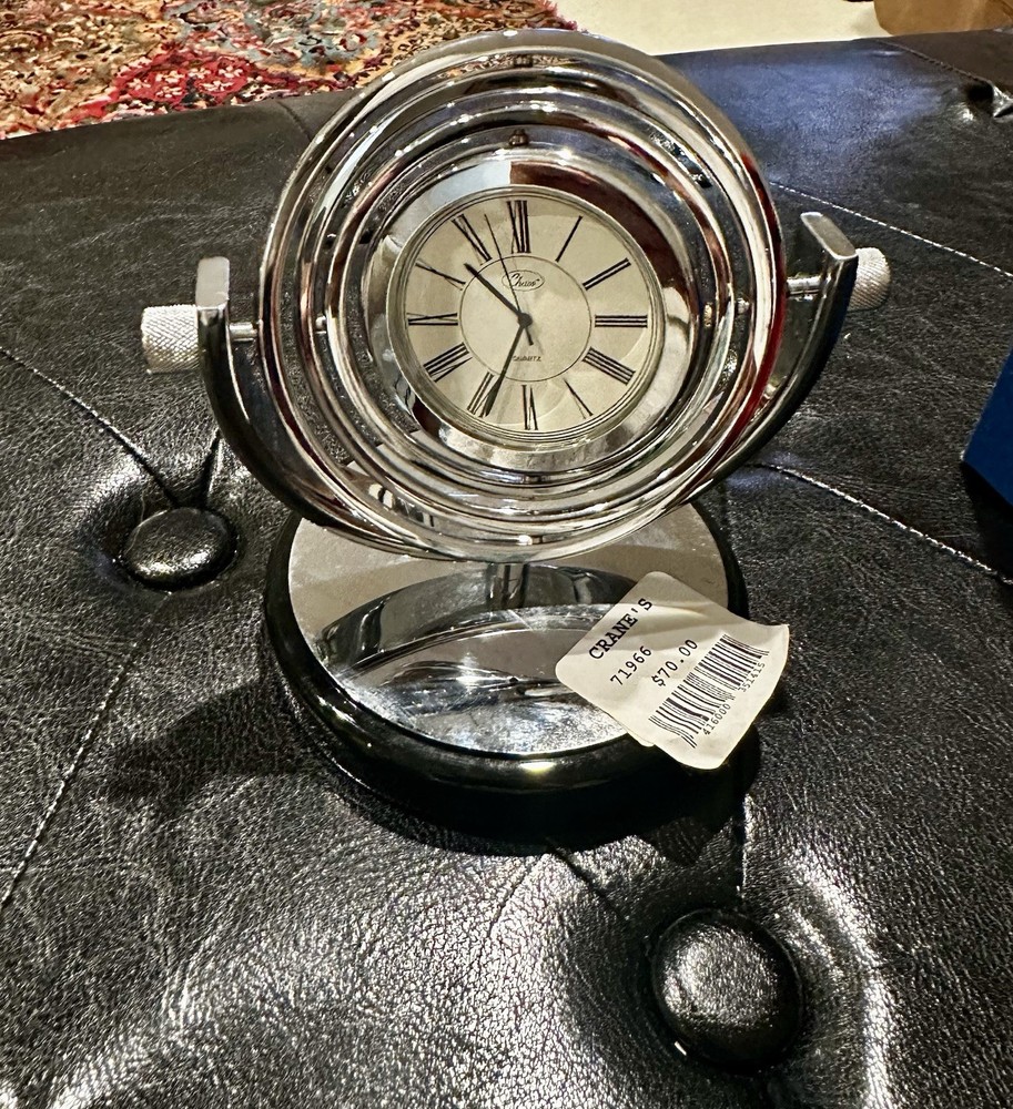 Crane Sterling Silver Clock