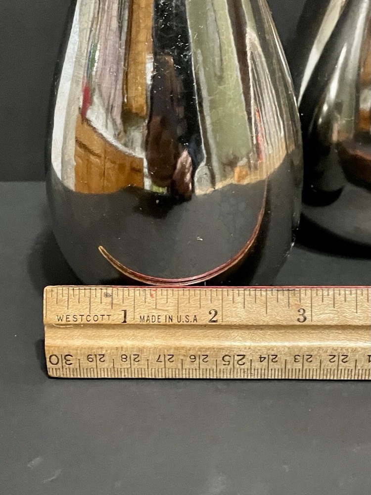 SILVER TEAR DROP SHAPED VASES