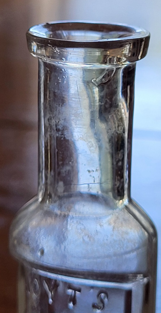 Antique "HOYT'S NICKEL COLOGNE" Tiny Bottle