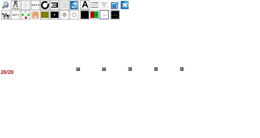 OptivisionChart Snellen Optotypes Ishihara Visual Acuity Software