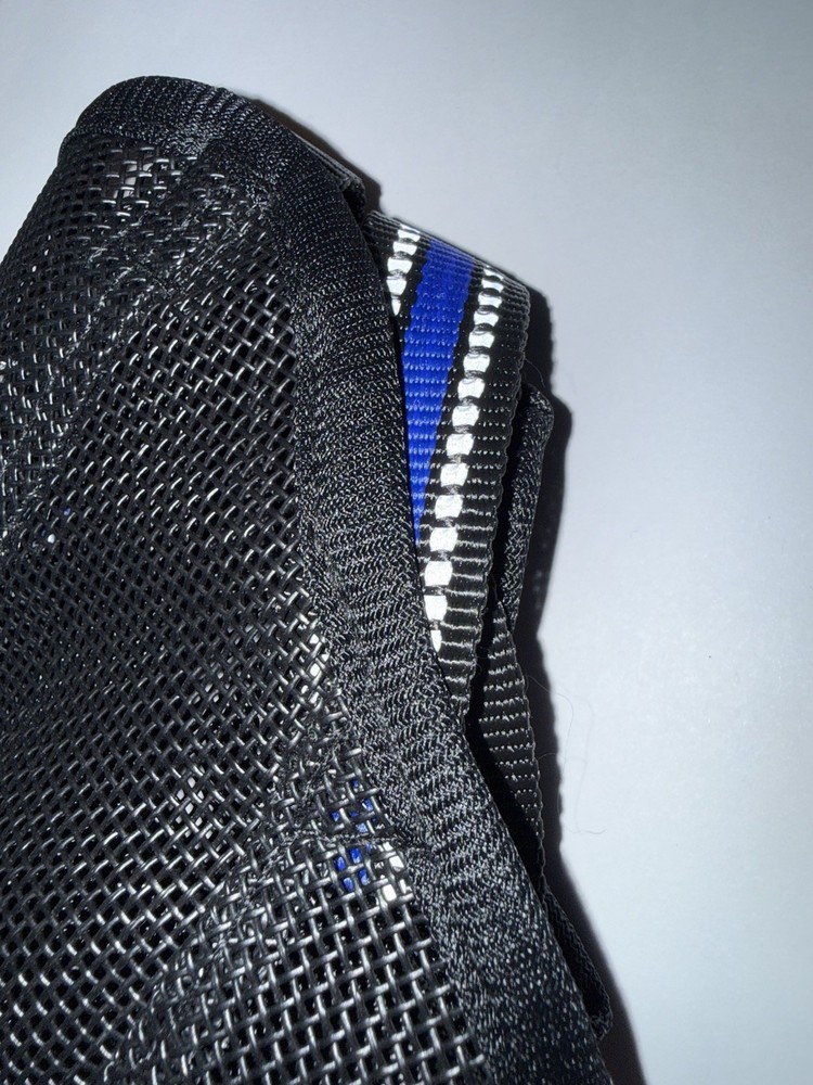 Dog Muzzle Large Black and Blue with Reflective Strips