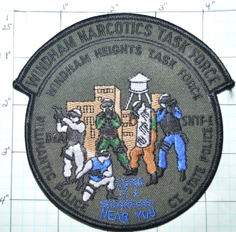 CONNECTICUT, WINDHAM NARCOTICS TASK FORCE WILLIMANTIC POLICE DEPT PATCH