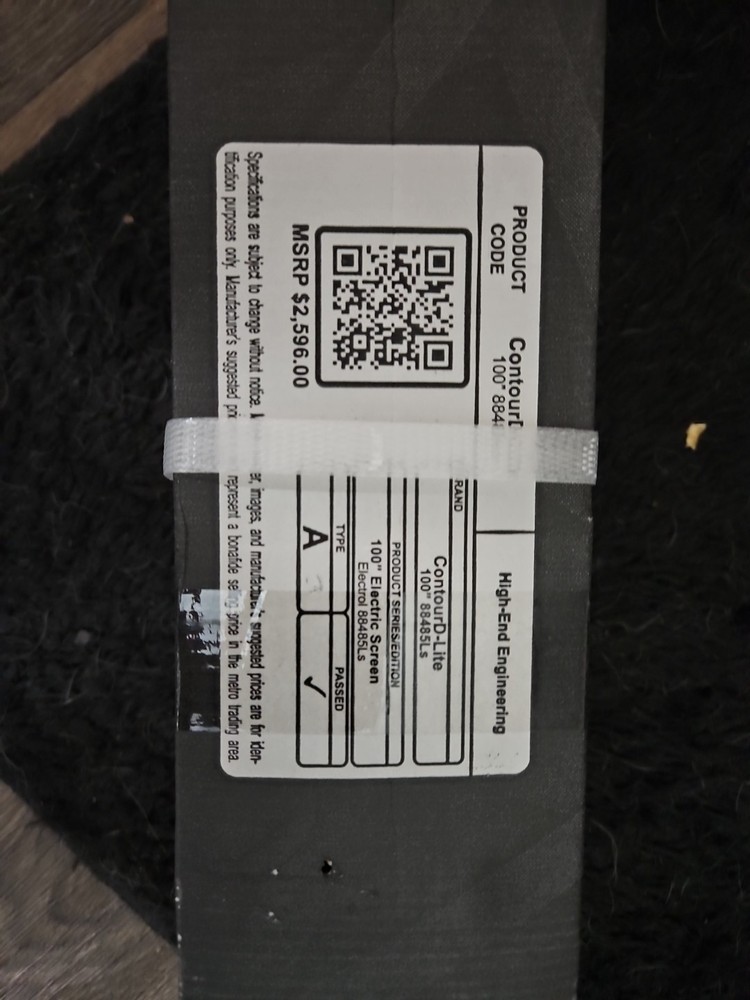 UHDTV Projection Screen 100" 8K I-Motorized