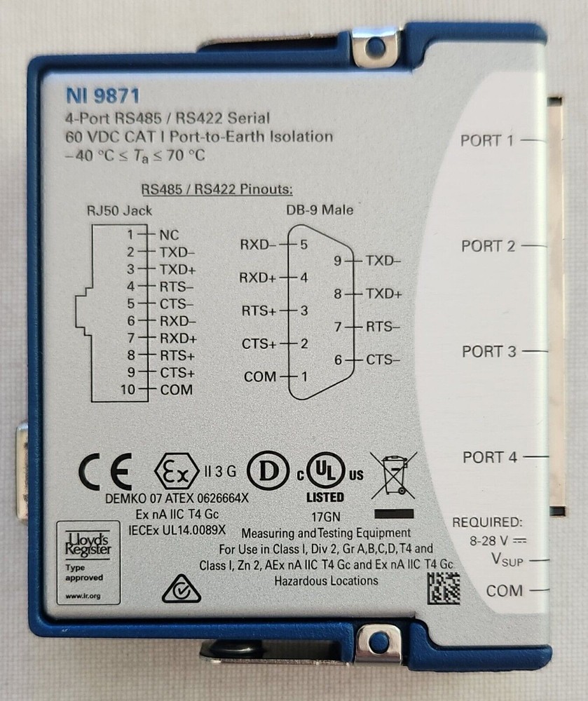National Instruments NI-9871 C Series Serial Interface Module Free Shipping