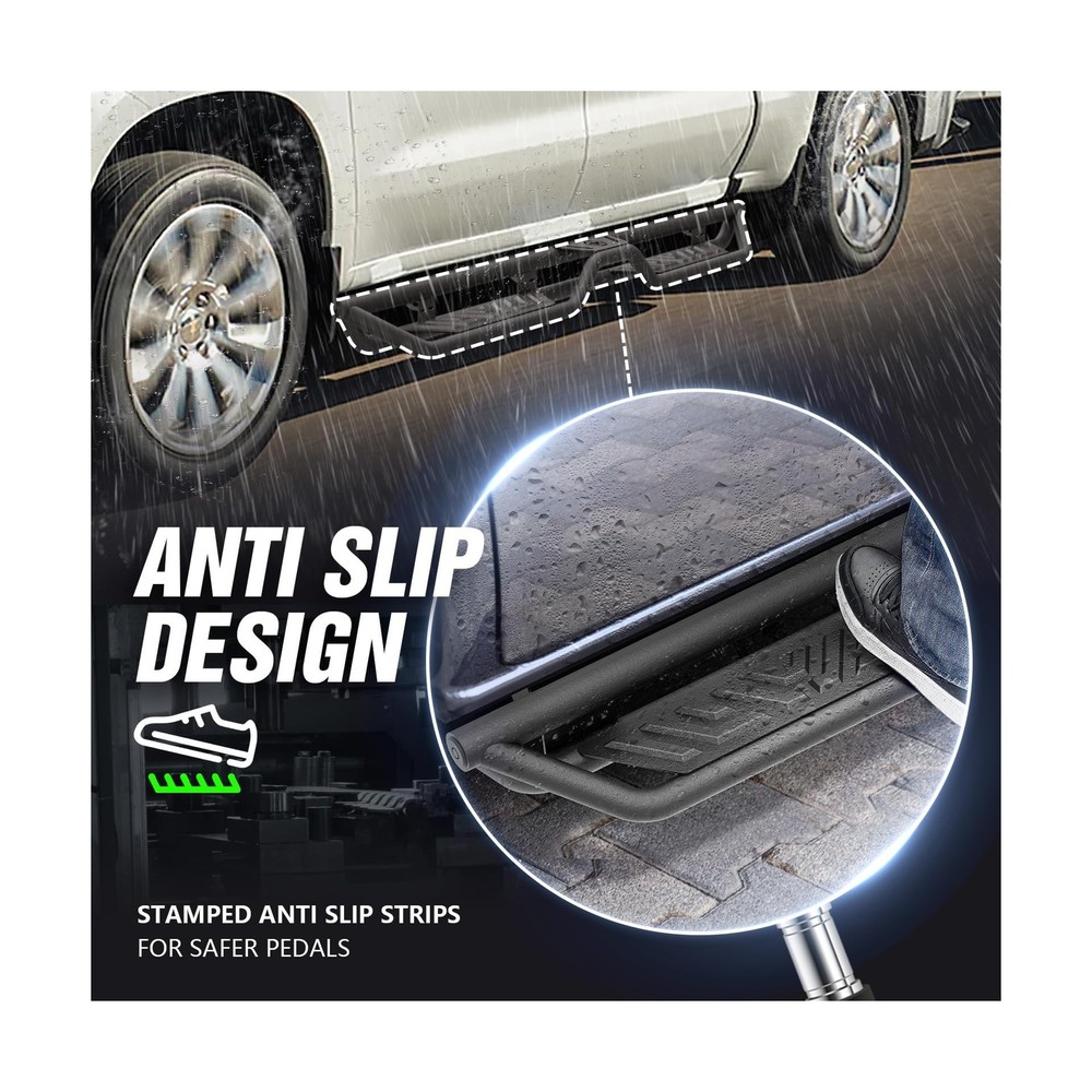 Double Cab Running Boards Side Steps Compatible for 2019-2026 Chevy Silverado...