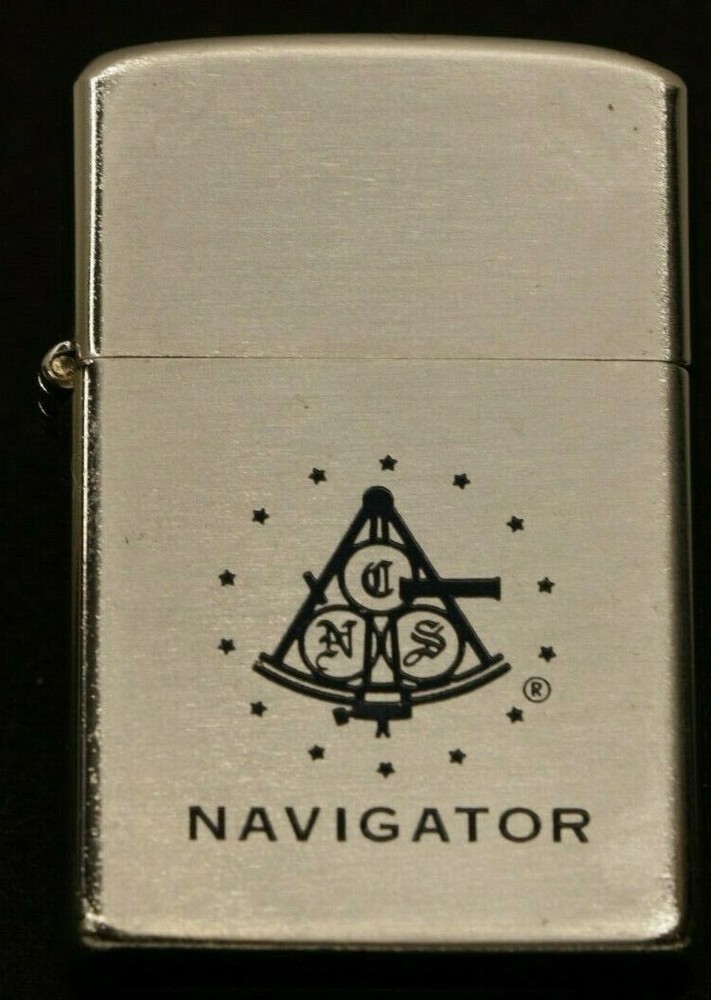Vintage Chrome Barlow Wind Proof B7  Lighter with NAVIGATOR Emblem on Front