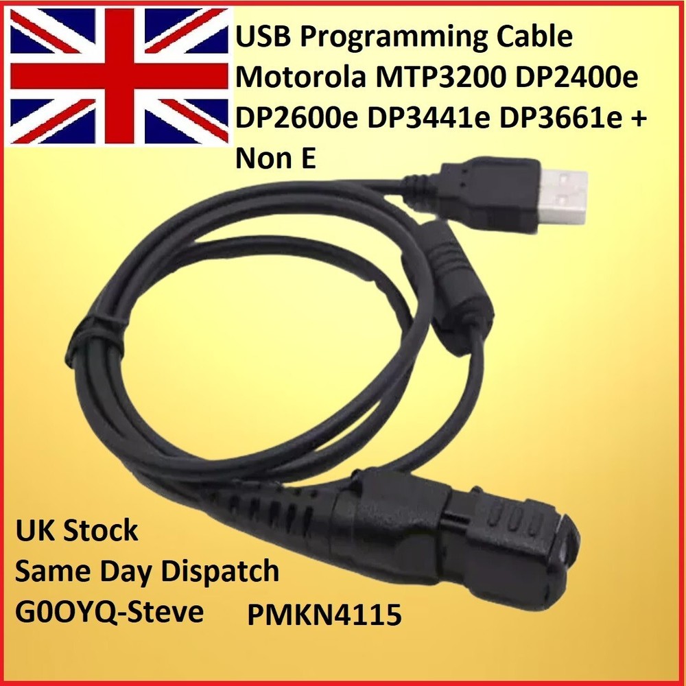 USB Programming Cable Motorola MTP3200 DP2400e DP2600e DP3441e DP3661e + Non E v