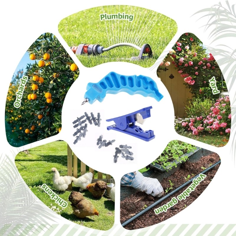 Efficient Drip Irrigation Hole Puncher And Cutter Pipe and Emitters Insertion