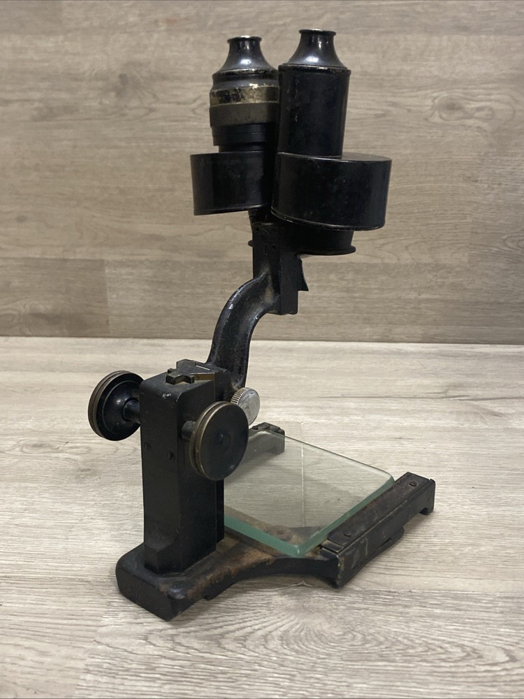 Antique Spencer Buffalo Microscope Adjustable Height HTF