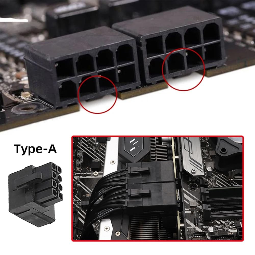 2PCS ATX 8 Pin 90 Degree Angled GPU Power Adapter