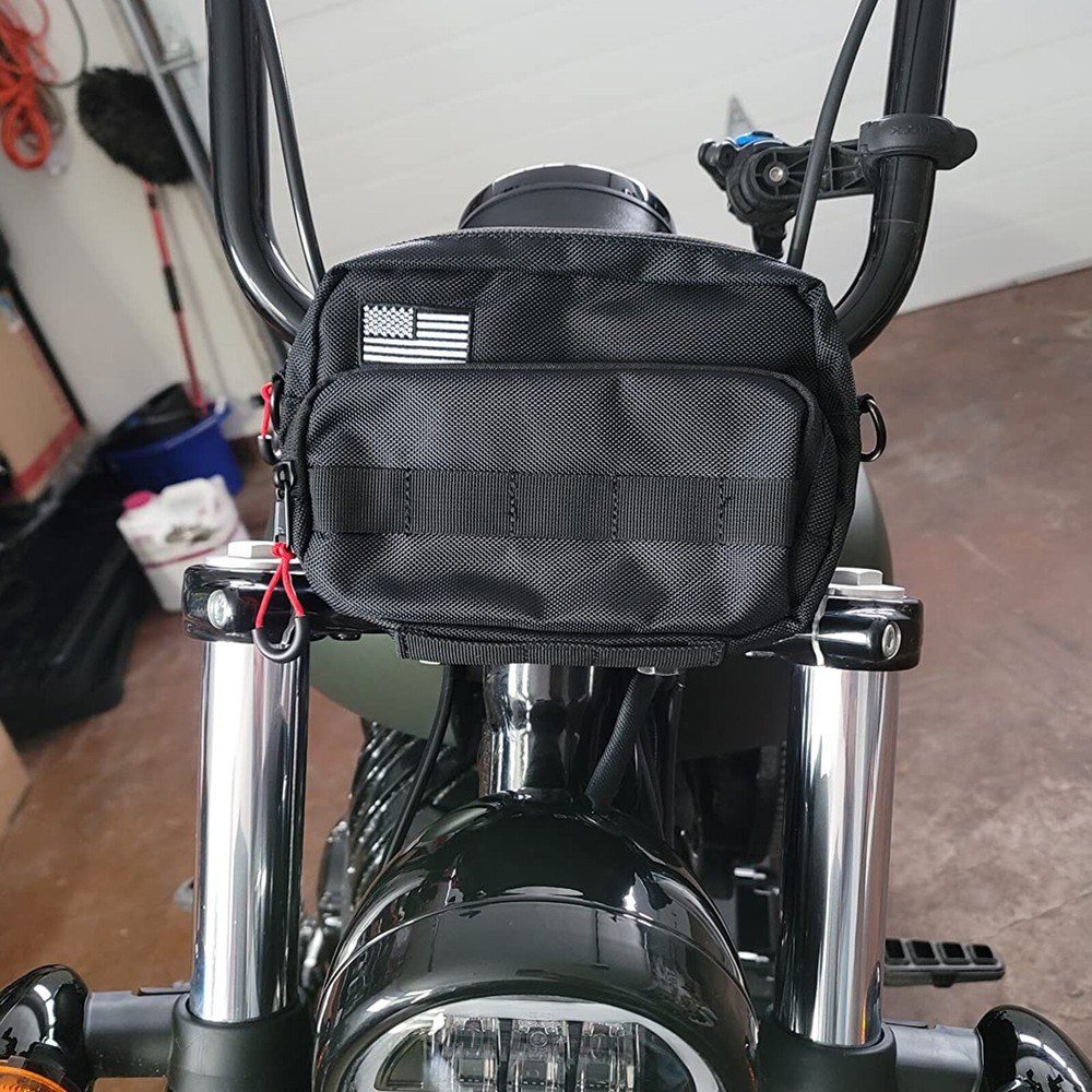 Motorcycle Universal Handle Bar Bag Front Fork Storage Bag For Dyna Sportsters