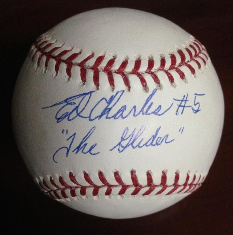 Ed Charles Autographed ROMLB Baseball "The Glider"