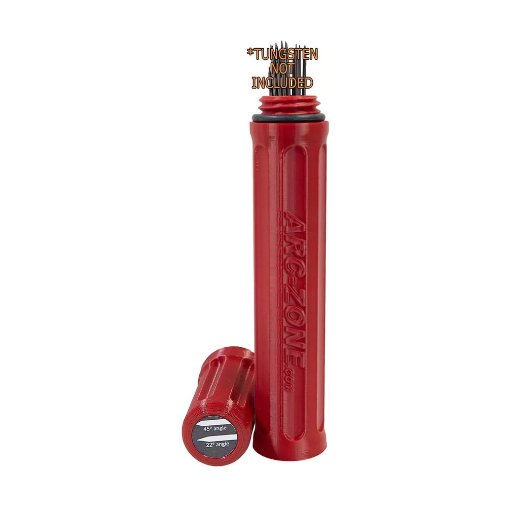 Arc-Saber Tungsten Electrode Storage Solution with Magnetic Base 8" Red