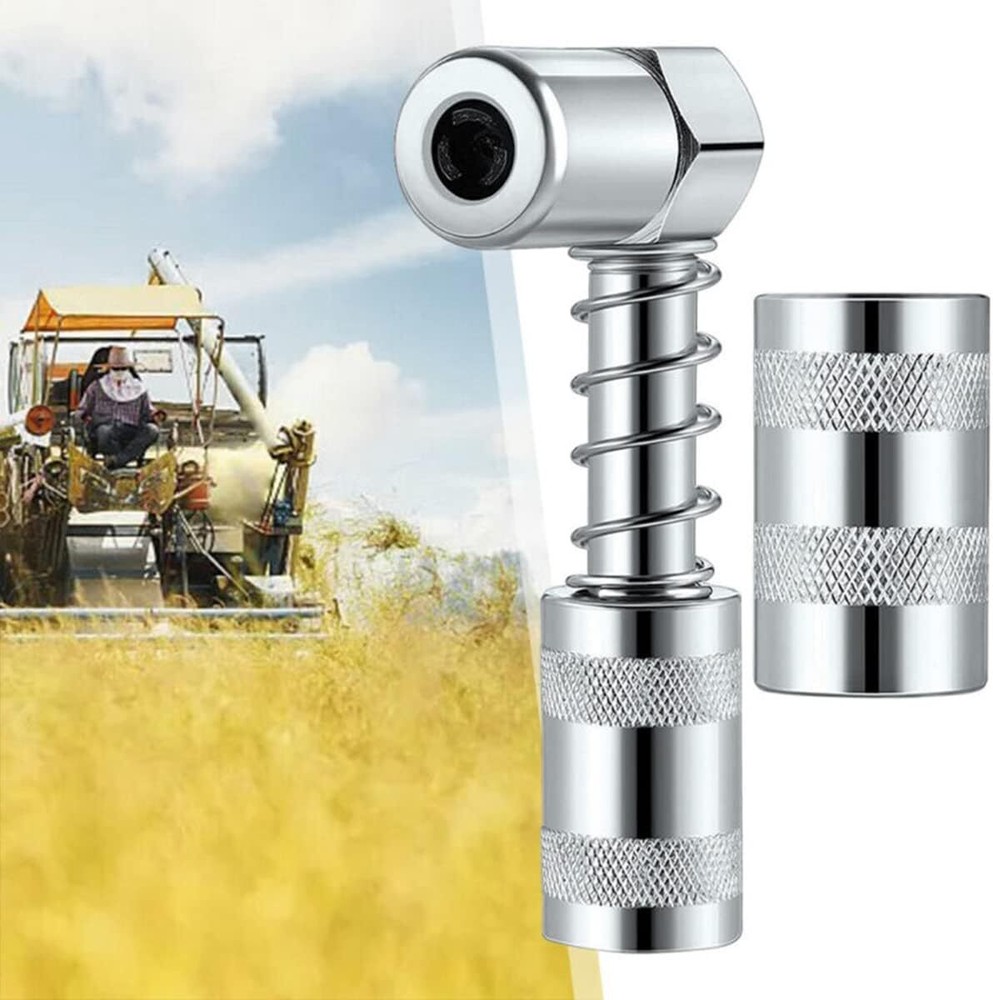 1 Set Grease Nozzle Adapter Grease Gun-Accessory 90 Degree Coupler Adapter Tool