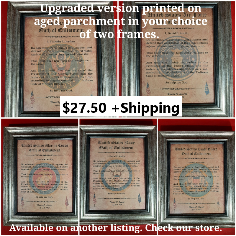 MC-NICE: AIR FORCE Armed Forces Code of Conduct Framed PERSONALIZED