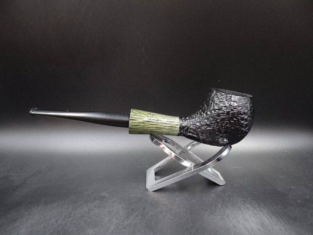 TURKIEWICZ BLACK OAK (MORTA) HAND MADE RHODESIAN PIPE                         9U