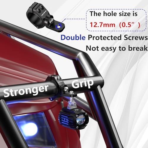 1PCS LED Light Bar Mounts UTV Whip Light Mount Clamp Solid Heavy Whip Flag