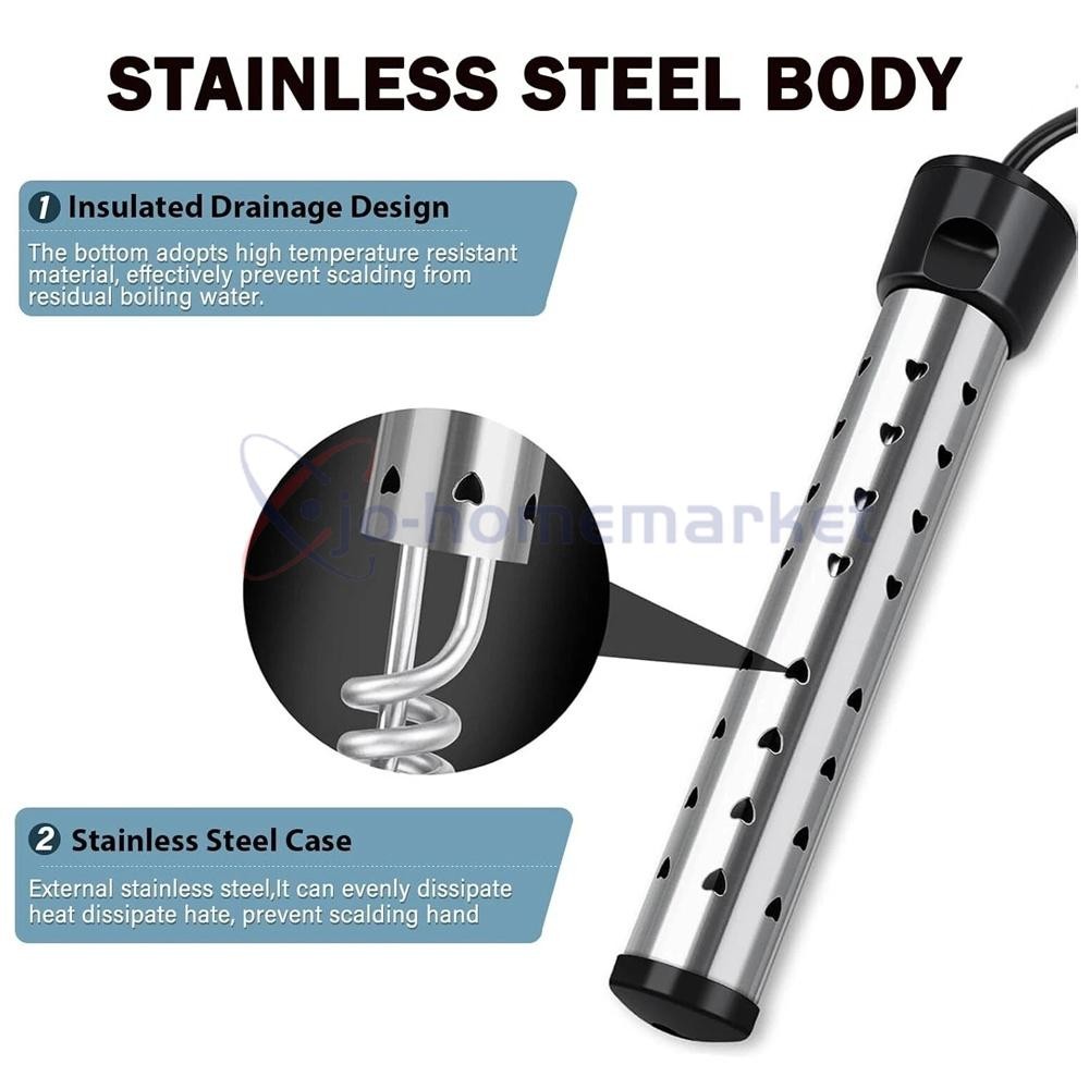 Immersion Water Heater , 2000W Submersible Portable Electric Heaters 110V