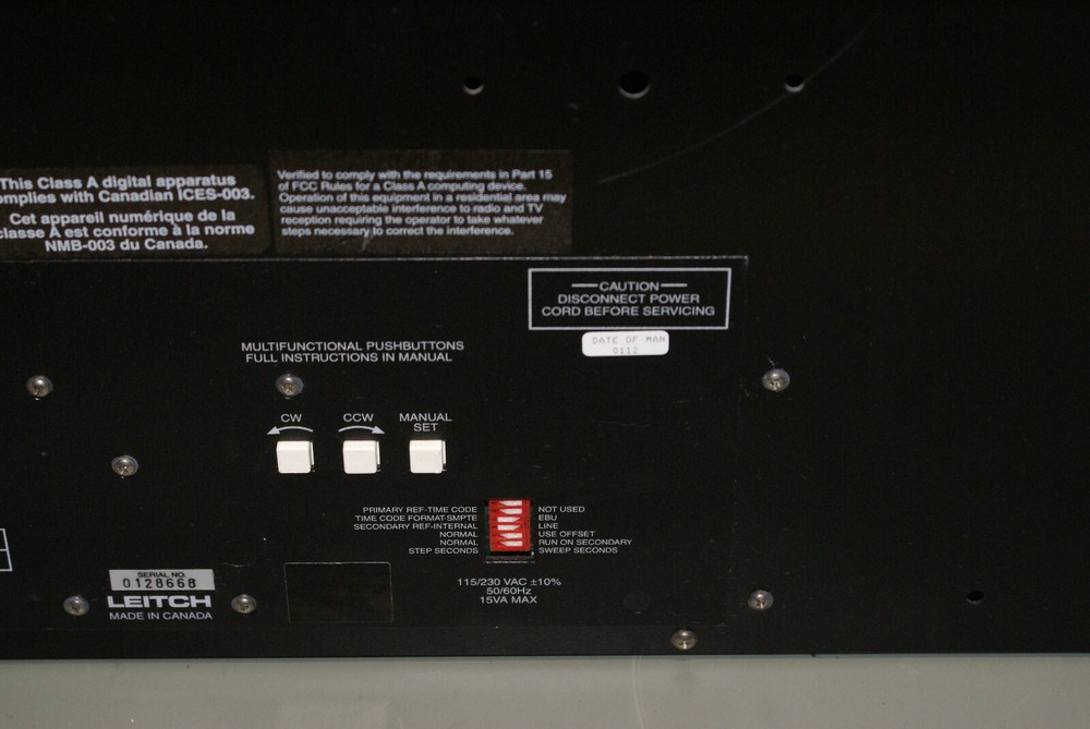 LEITCH ADC-5116 SLAVE 16" Analog Studio Timecode Wall Clock 2D