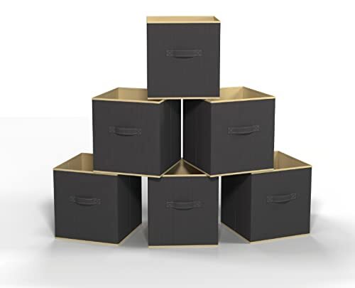 Storage Cube Bins 6 Pack Fits IKEA Kallax Foldable Fabric Organizer