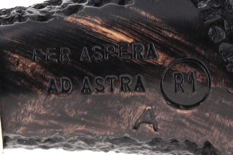 Pipe Ser Jacopo dalla Gemma R1 A dark rusticated shape freehand silver ring