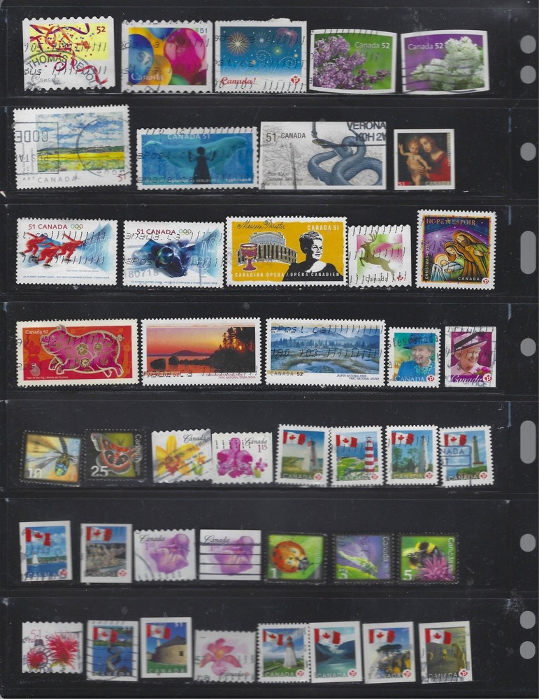 Canada 2004-2009 Used Collection 137 Different Stamps, $55