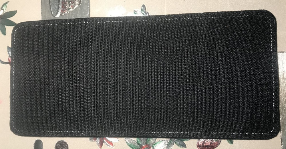 CUSTOMIZE SECURITY EMBROIDERY PATCH 4X10 AND 2X5'' HOOK ON BACK gray ON BLACK