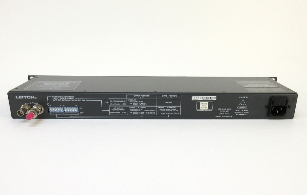 Leitch RCP-32X1P 1RU Remote 32x1 Programmable Push Button Switch Panel