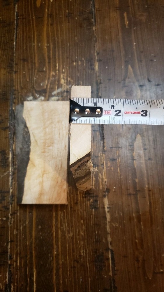 2pc CURLY MAPLE Scale Art Craft Knife Call M1274