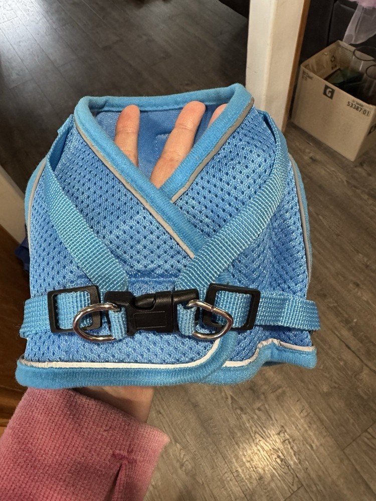 Love Has Support no pull puppy harness Large blue w/ reflective & escape proof