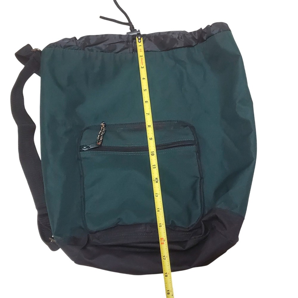 Green Drawstring Single Strap Back Pack 18" x 15"
