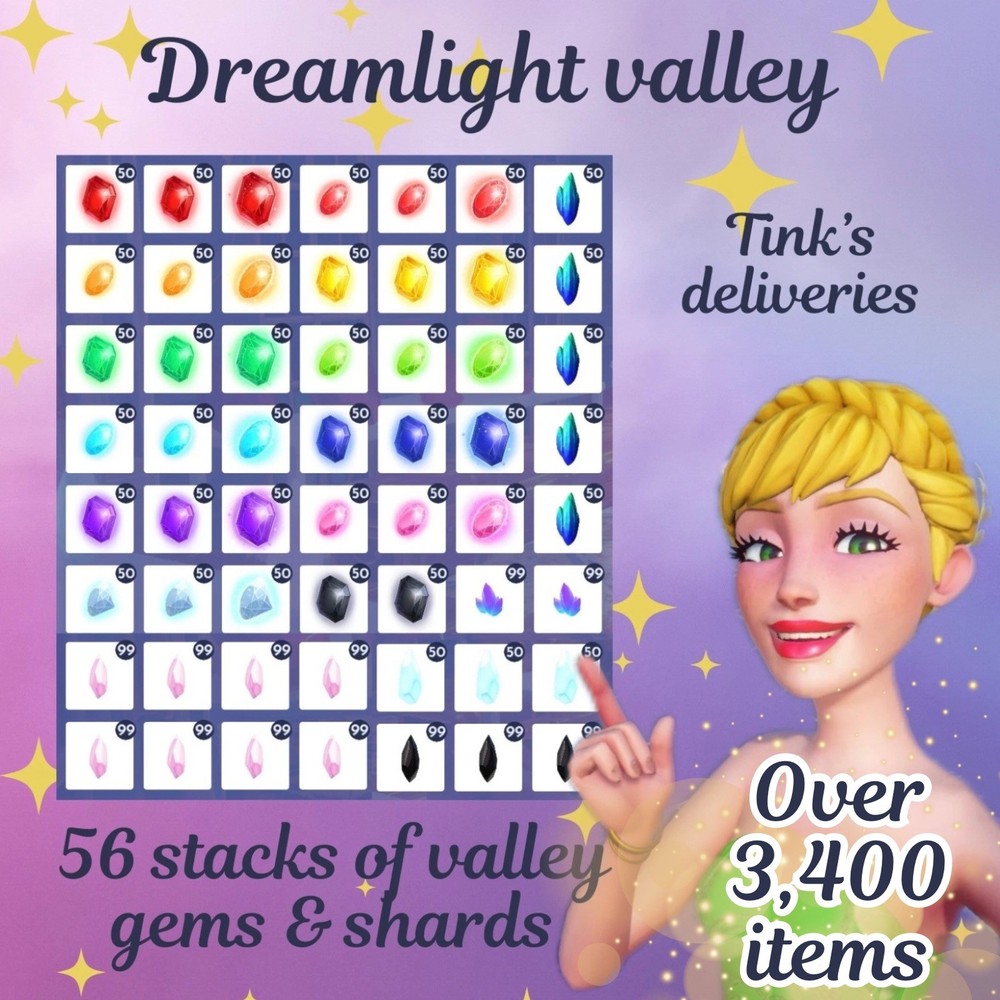 Dreamlight Valley Resources 💕 Valley Gems and shards Pack