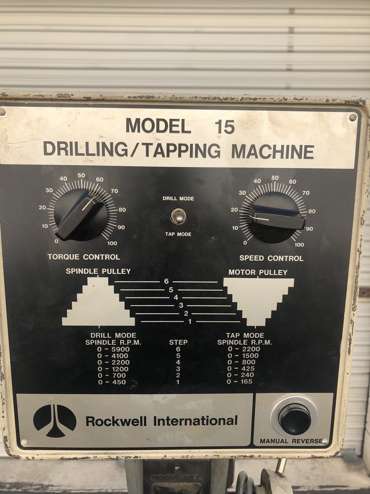 Rockwell 15" Drilling / Tapping Machine 15-201