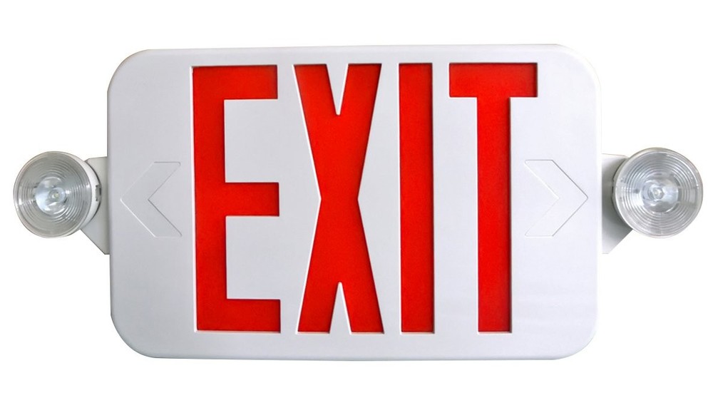 Supreme LED 6 Pack All LED Decorative Red White Exit Sign & Emergency Light C...