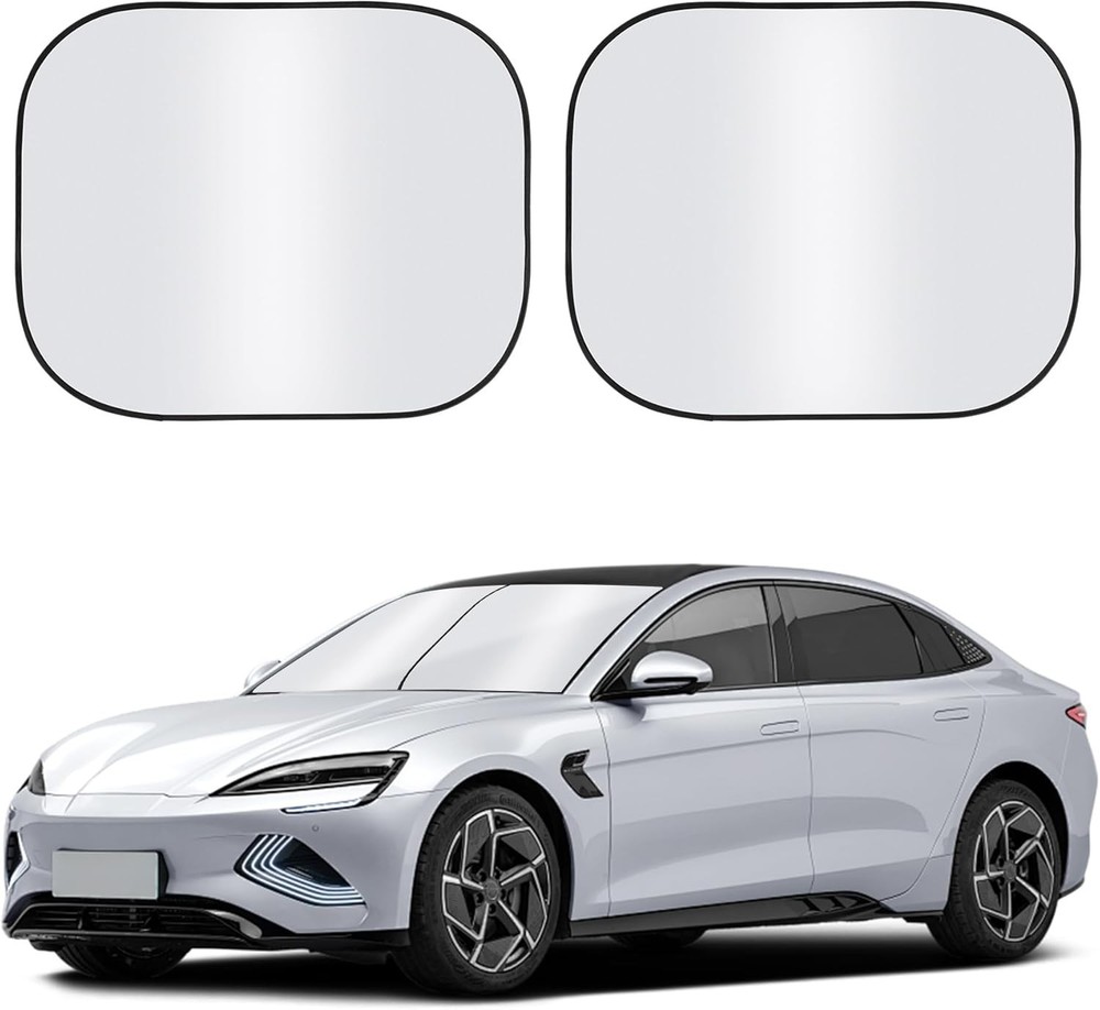 Universal Fit Windshield Sunshade - Foldable 2-Piece Design, Blocks UV Rays