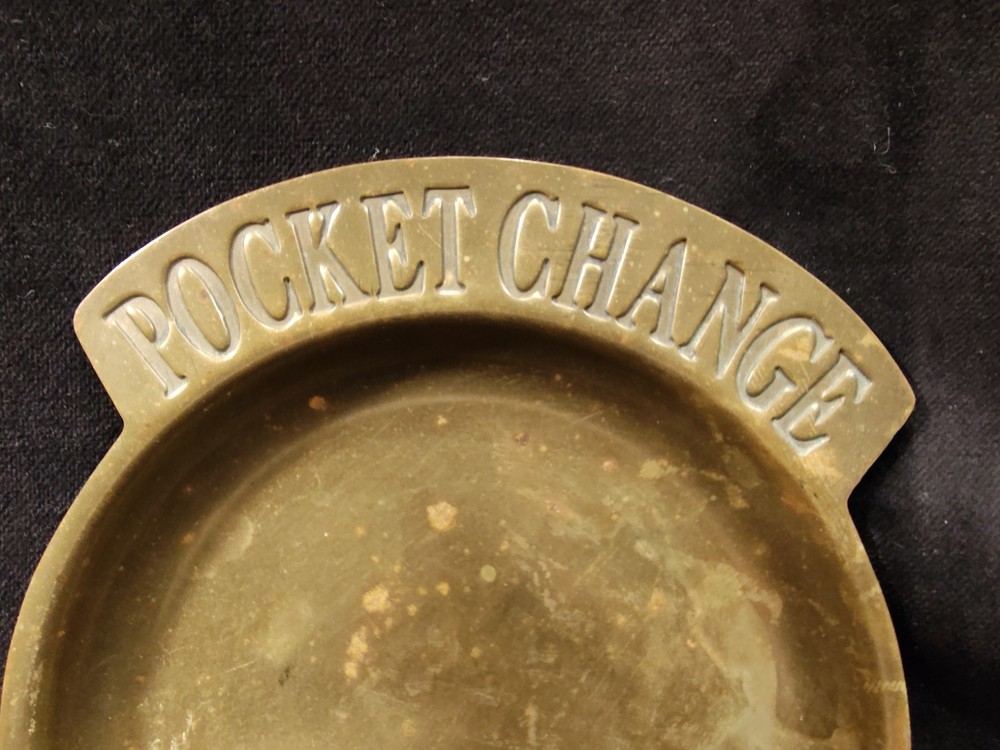 MCM Solid Brass Round Coin Tray Dish 5"