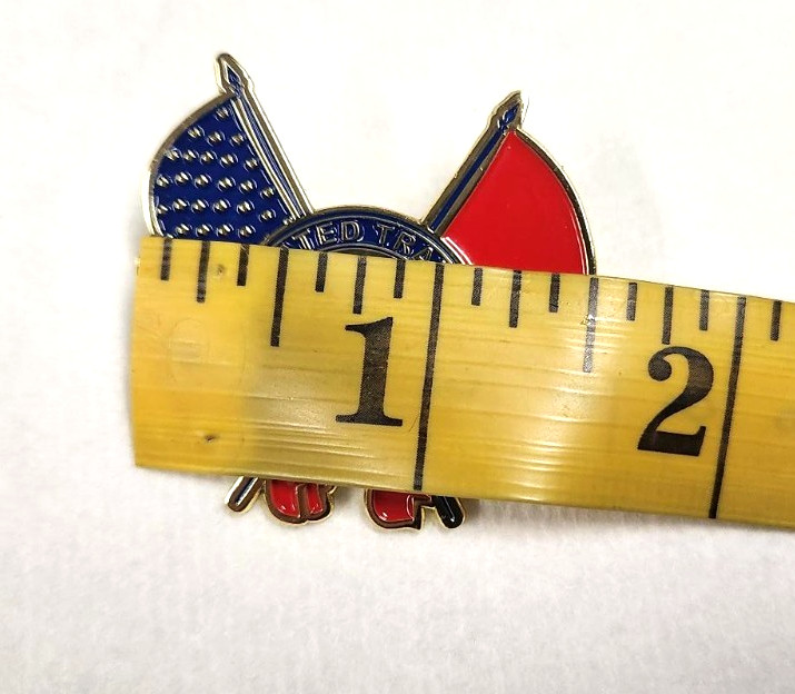 Amalgamated Transit Union 1179 Pin & Button US Canada Flag ~ Heroes Work Here