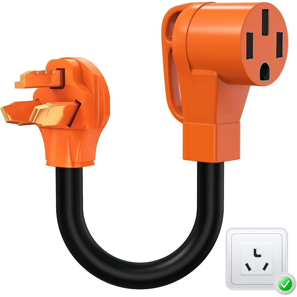 Adapter Cord NEMA 10-30P to 14-50R: for All Level 2 EVs RVs Tesla Heavy Duty 30